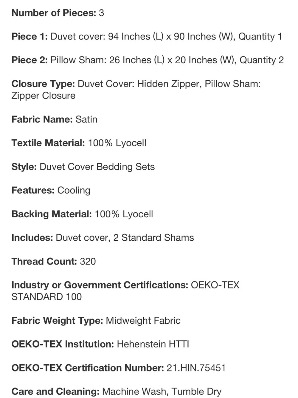 TENCEL™ Duvet Cover Set - Threshold Cooling Satin Weave, OEKO-TEX Certified